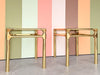 Pair of MCM Mastercraft Style Brass Side Tables