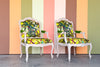 Pair of Tropical Shell Motif Bergere Chairs
