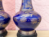 Pair of Porcelain Cobalt Lamps
