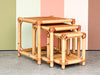 Set of Three Rattan Nesting Tables