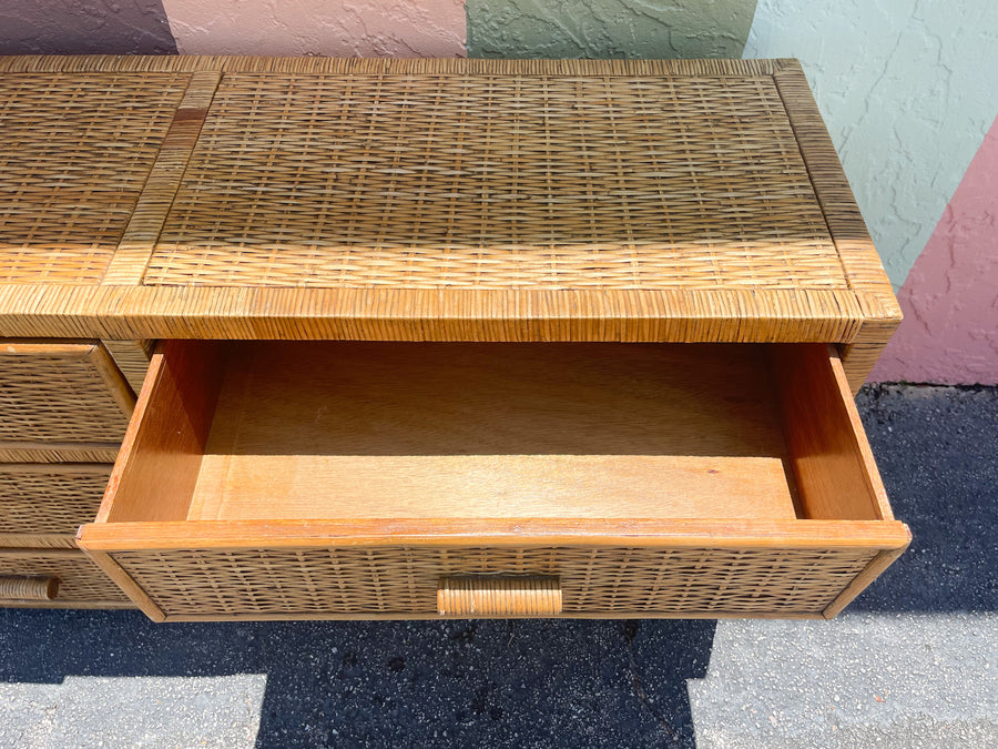 Island Style Rattan Wrapped Dresser