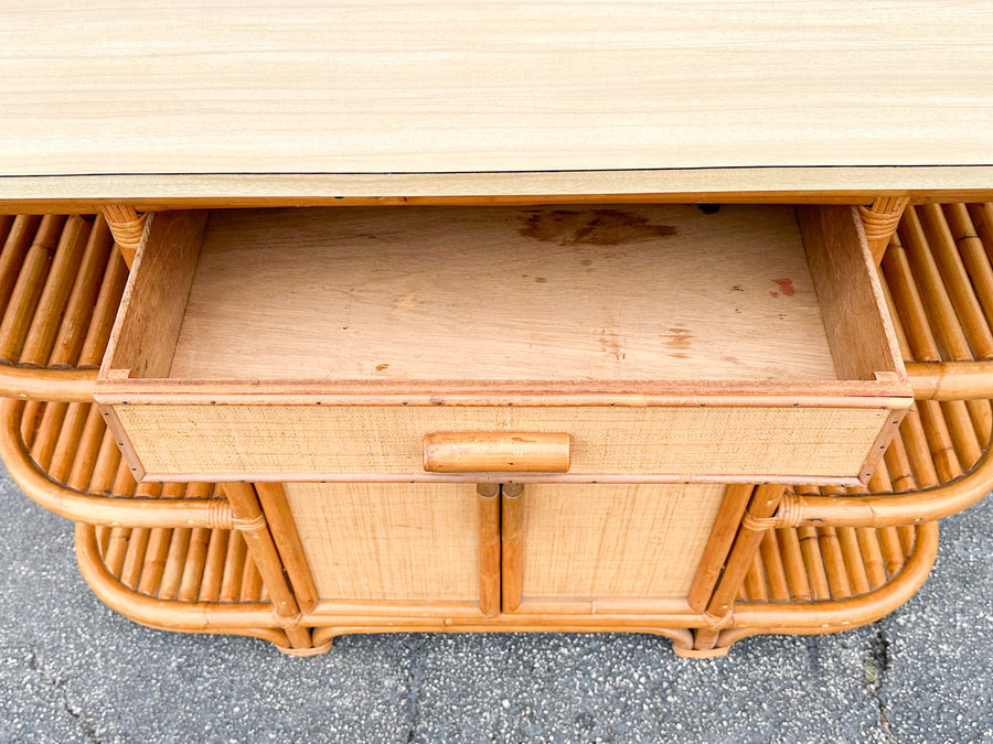 Old Florida Style Bamboo Server