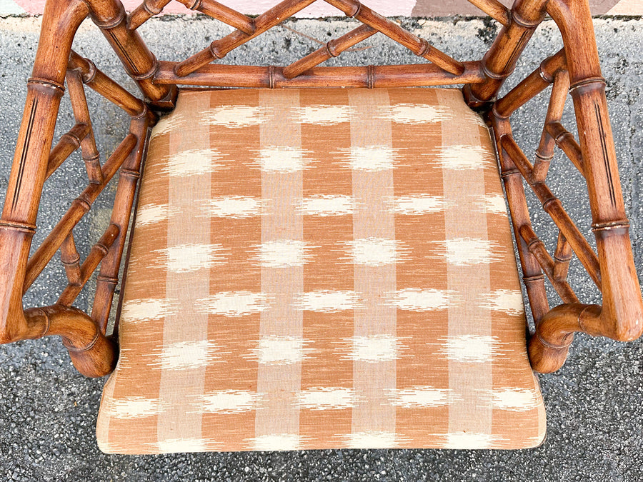 Faux Bamboo Chippendale Arm Chair