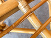 Pair of Island Style Palm Leaf Rattan Arm Chairs