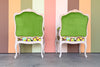 Pair of Tropical Shell Motif Bergere Chairs