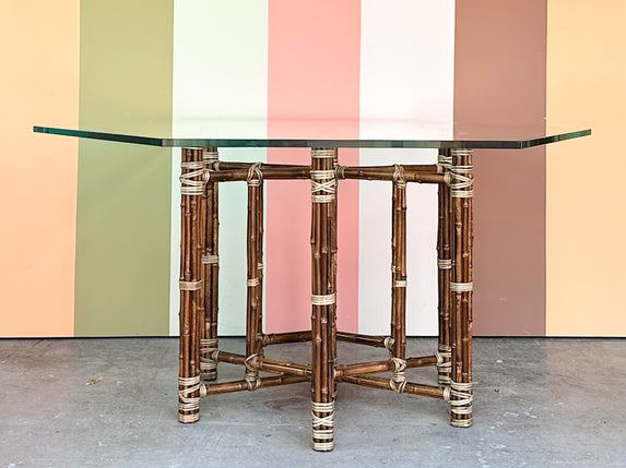 McGuire Style Bamboo Dining Table