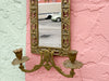 Pair of Petite Brass Koi and Pagoda Mirrors