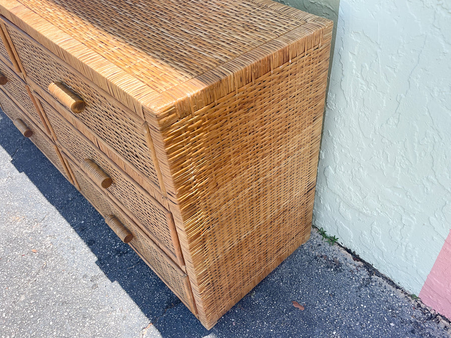 Island Style Rattan Wrapped Dresser