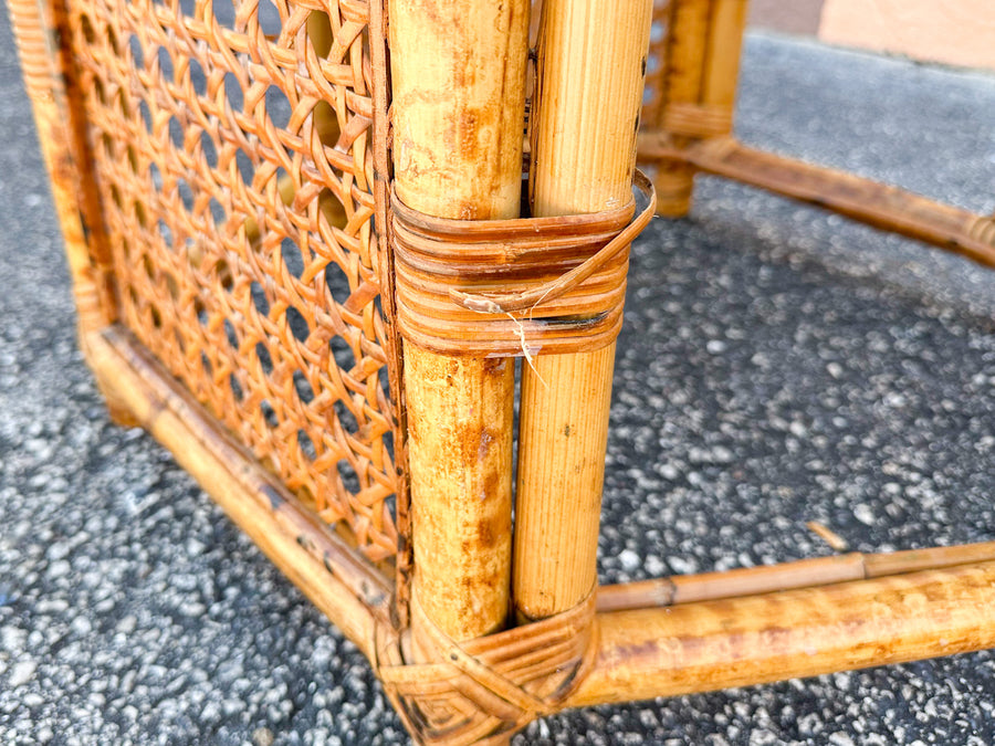 Tortoiseshell Rattan and Cane Dining Set
