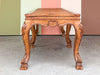 Wood and Cane Shell Motif Bench