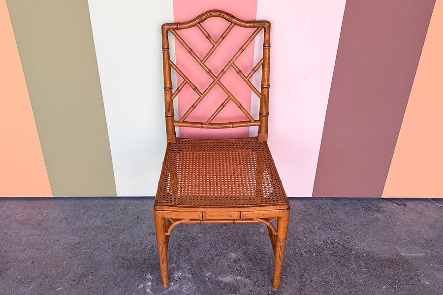 Faux Bamboo Chippendale Side Chair