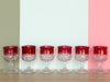 Set of Twenty Four Ruby Red 1960s Kings Crown Glassware