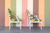 Pair of Tropical Shell Motif Bergere Chairs