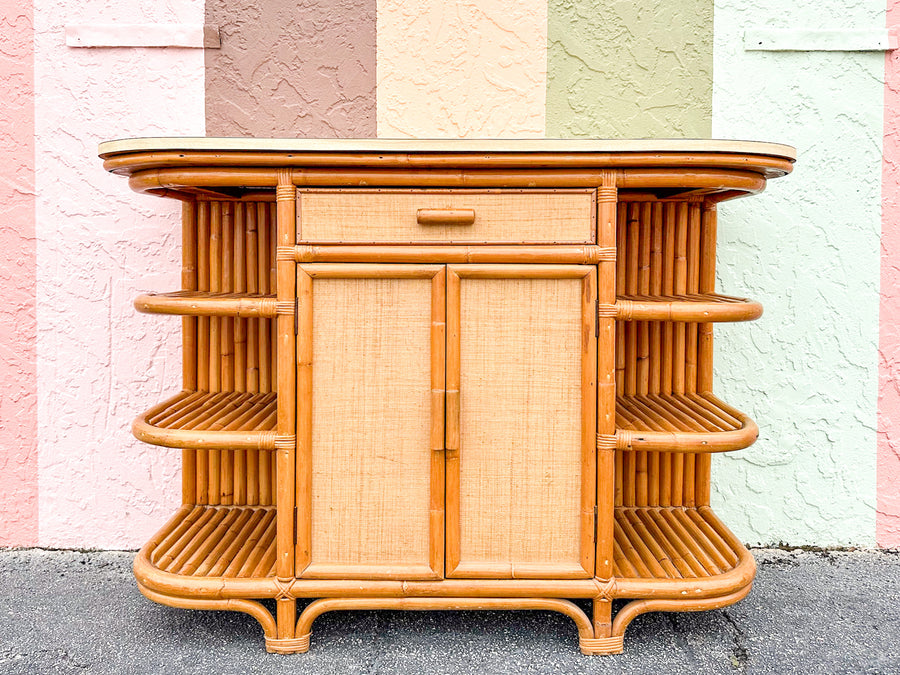 Old Florida Style Bamboo Server