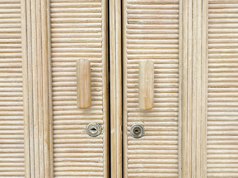 Pencil Reed Rattan Armoire
