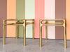 Pair of MCM Mastercraft Style Brass Side Tables