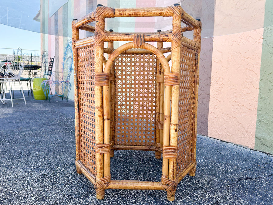 Tortoiseshell Rattan and Cane Dining Set