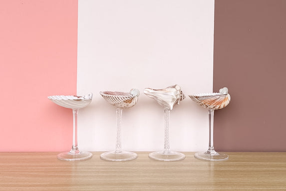Set of Four Shell Chic Coupes