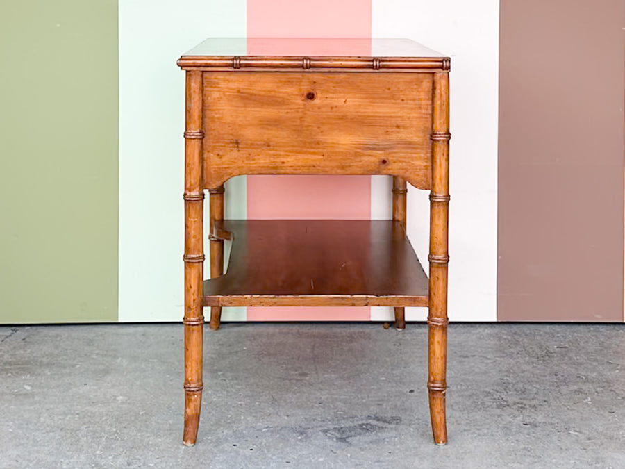 Ralph Lauren Handsome Faux Bamboo Oversized Nightstand