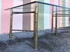 Faux Bamboo Brass Dining Table