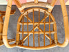 Pair of Island Style Palm Leaf Rattan Arm Chairs