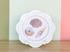 Set of Four Decoupage Shell Plates