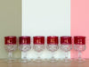 Set of Twenty Four Ruby Red 1960s Kings Crown Glassware