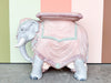 Cute Pastel Plaster Elephant Garden Seat