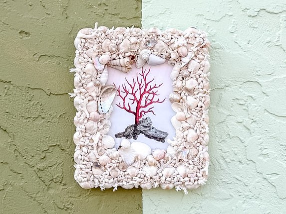 Shellegance Framed Vintage Coral Print