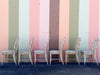 Set of Six Pencil Reed Rattan Dining Chairs