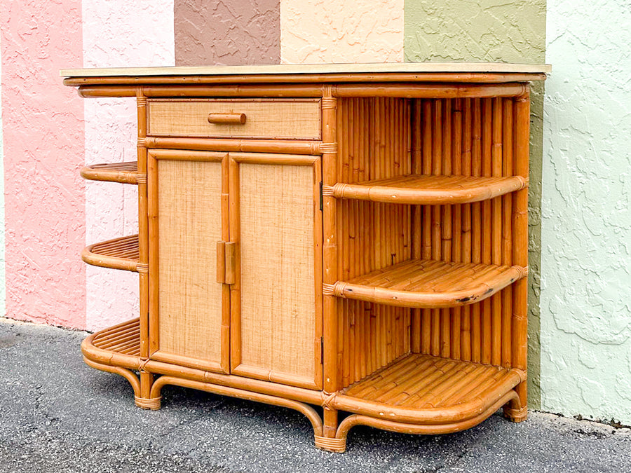 Old Florida Style Bamboo Server