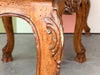 Wood and Cane Shell Motif Bench