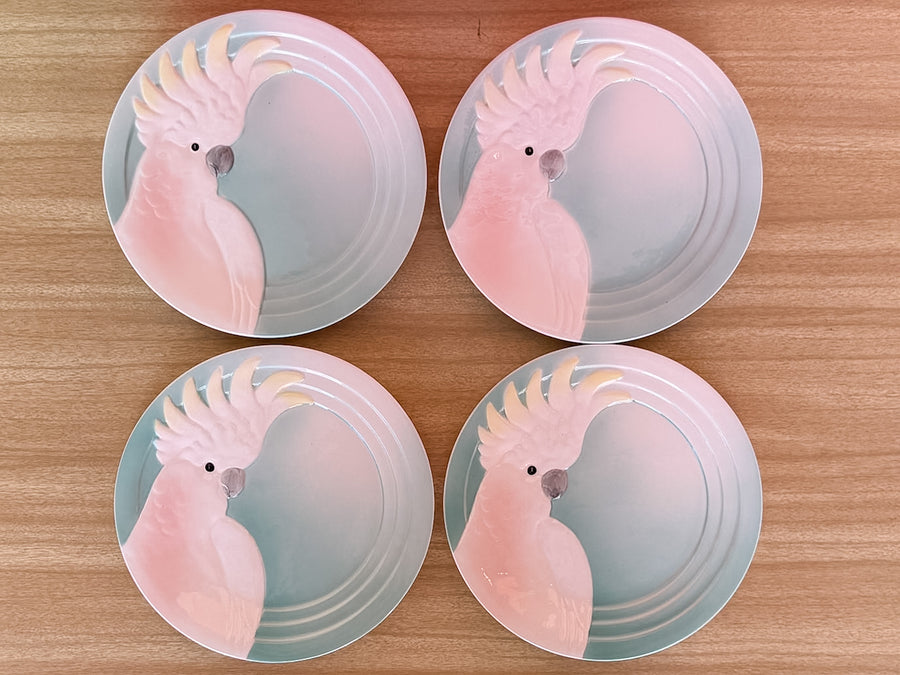 Set of Seven Cockatoo Plates