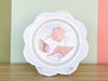 Set of Four Decoupage Shell Plates