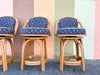 Set of Four Ficks Reed Rattan Counter Stools