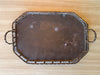 Octagon Faux Bamboo Brass Tray