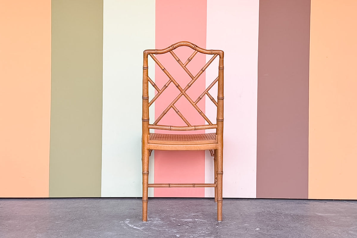 Faux Bamboo Chippendale Side Chair