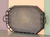 Octagon Faux Bamboo Brass Tray