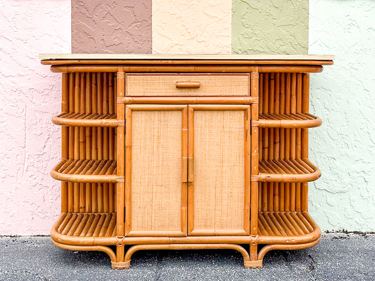 Old Florida Style Bamboo Server