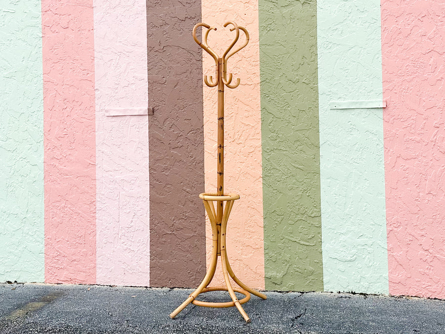 Old Florida Rattan Hat Rack