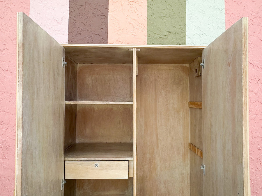 Pencil Reed Rattan Armoire