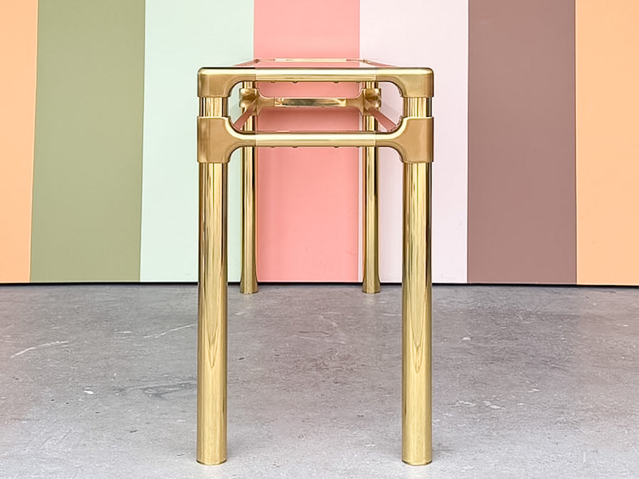 MCM Mastercraft Style Brass Console