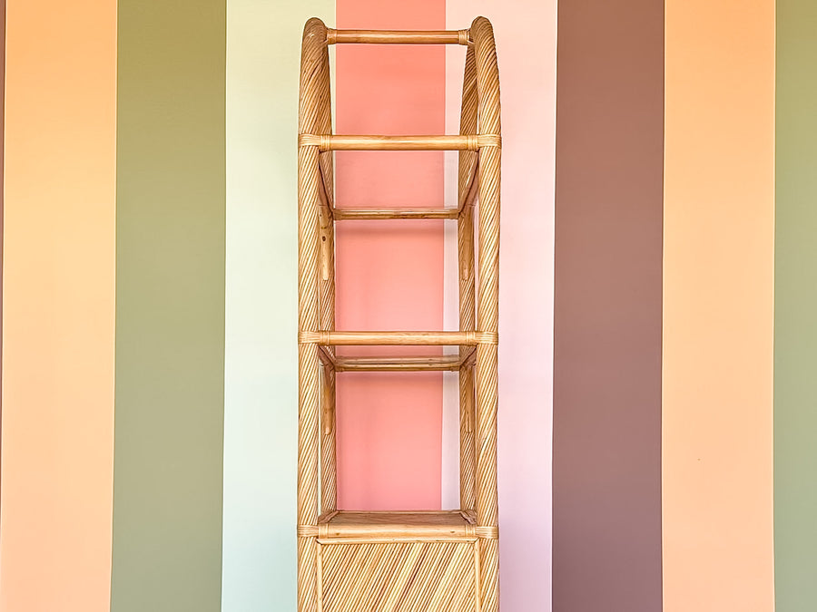 Pencil Reed Rattan Etagere