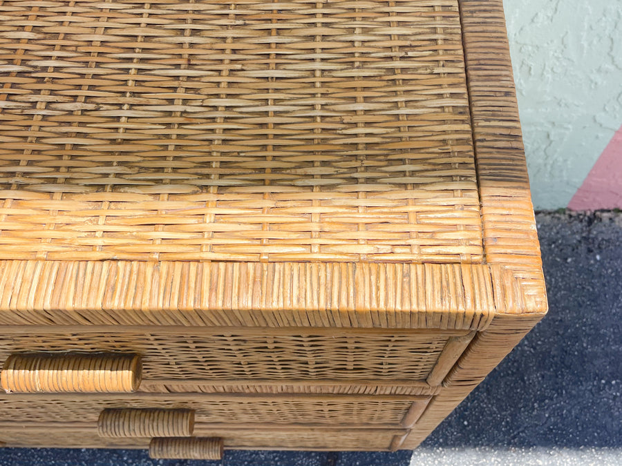 Island Style Rattan Wrapped Dresser