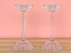 Set of Five Crystal Candle Holders