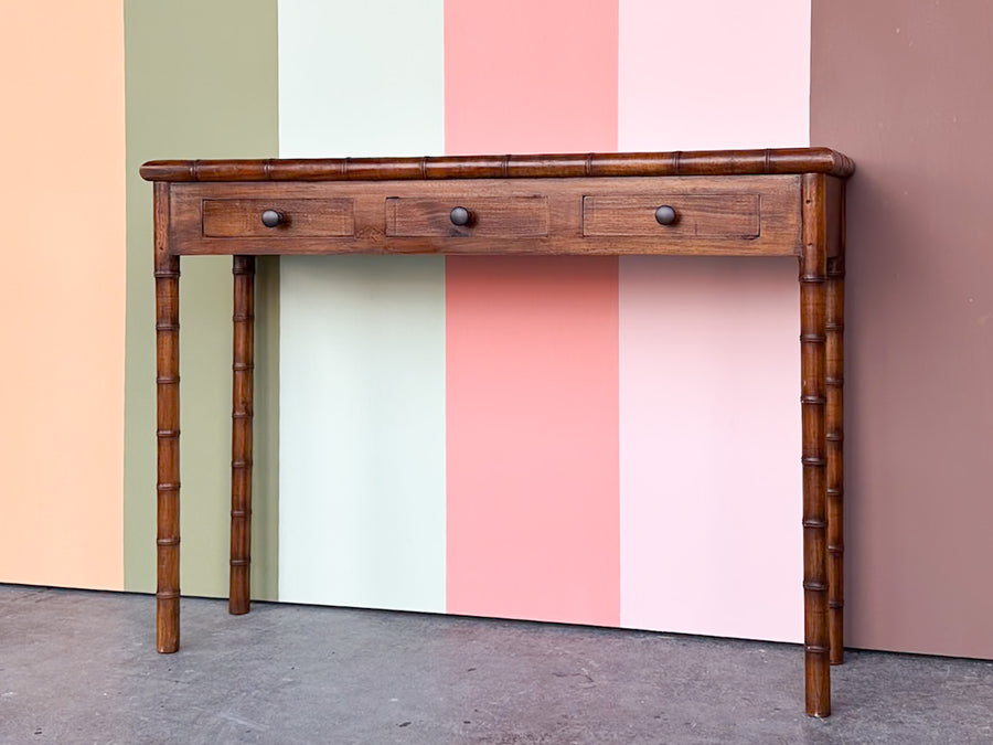 Handsome Faux Bamboo Console