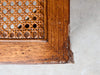 Wood and Cane Shell Motif Bench