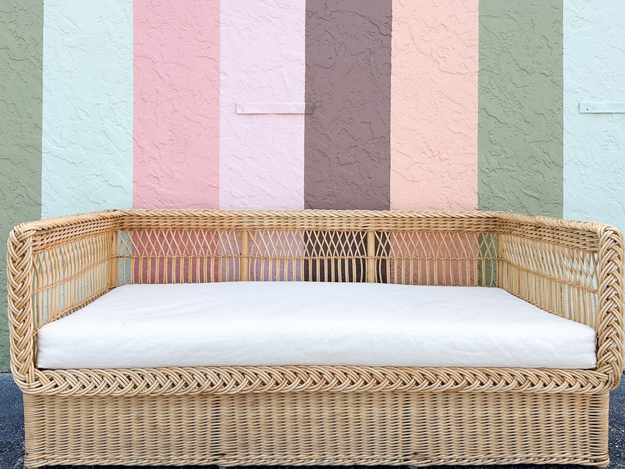 Bielecky Brothers Braided Rattan Sofa