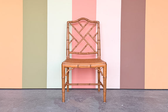 Faux Bamboo Chippendale Side Chair