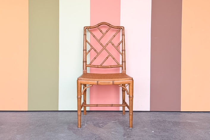 Faux Bamboo Chippendale Side Chair